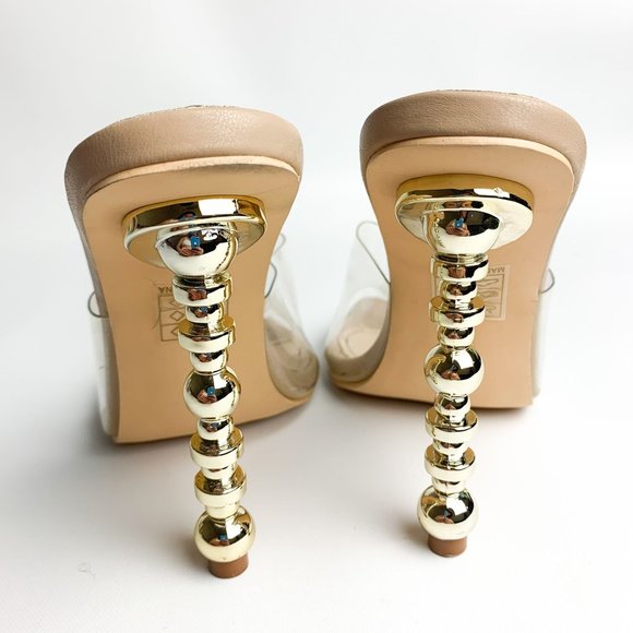 Superdown Braelyn nude square toe heel 8 - Picture 6 of 9